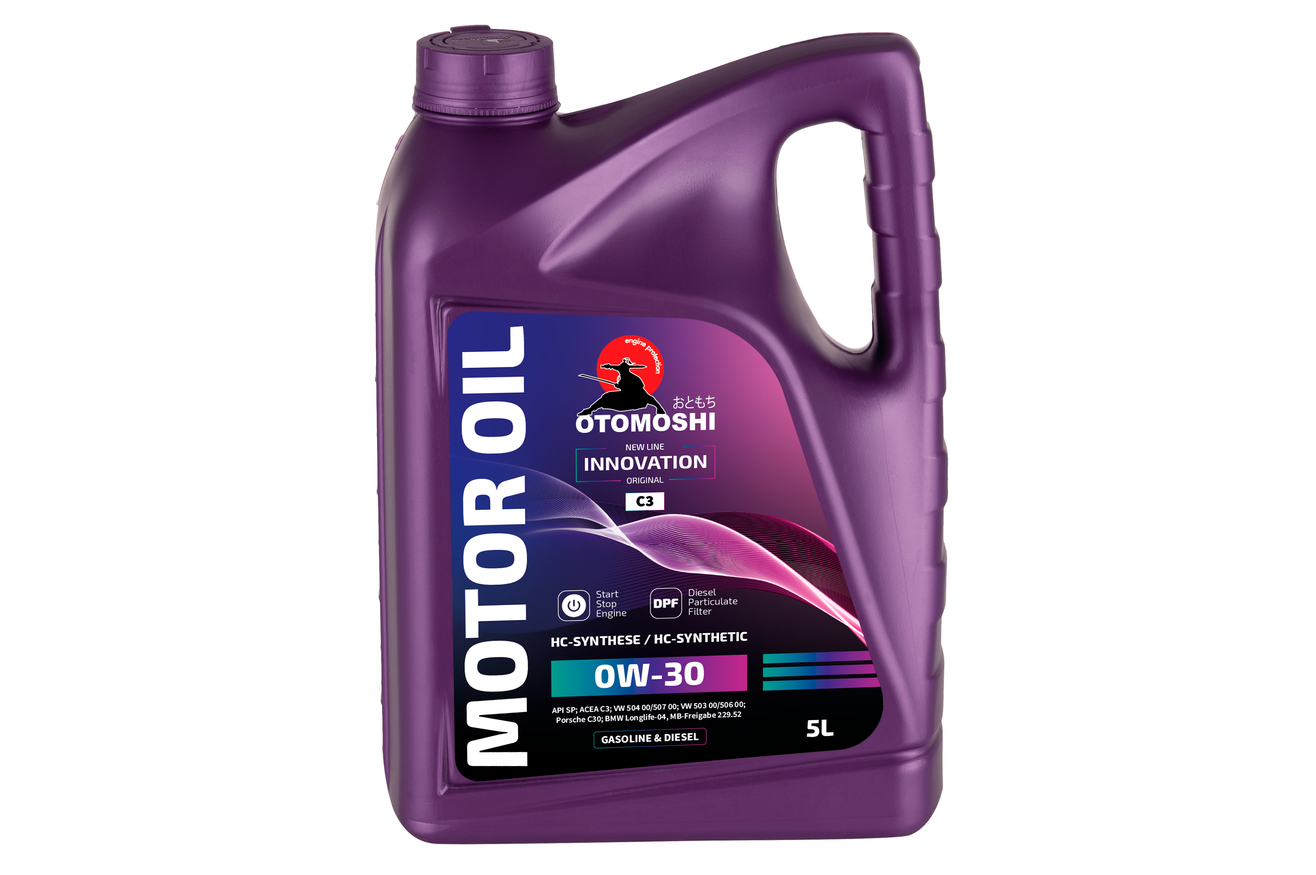 Универсальное моторное масло OTOMOSHI INNOVATION C3 0W-30 -5 л