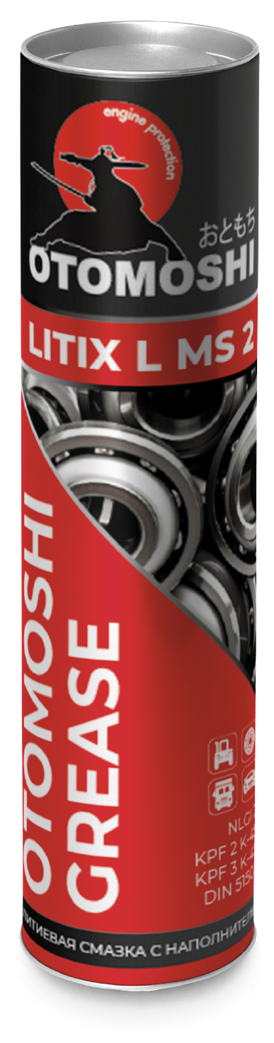 Литиевая смазка с наполнителем OTOMOSHI GREASE LITIX L MS 2 - 400g