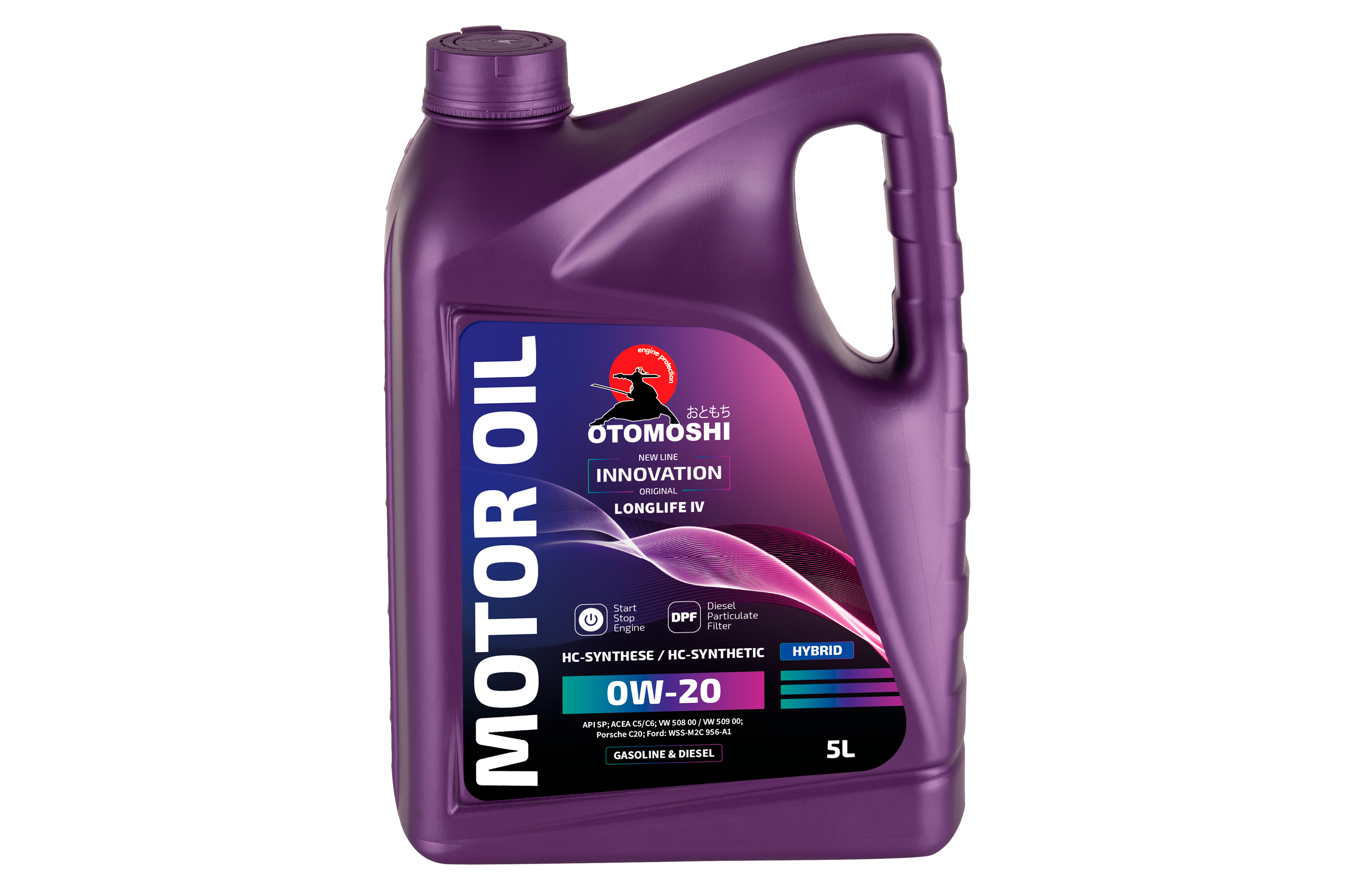 Универсальное моторное масло OTOMOSHI INNOVATION LONGLIFE IV 0W-20 - 5 л